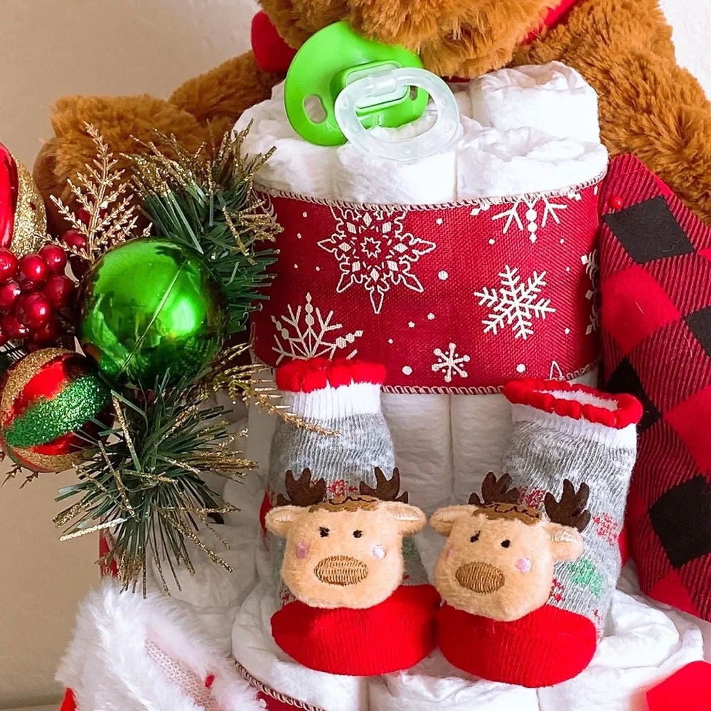 Christmas Diaper Cake
